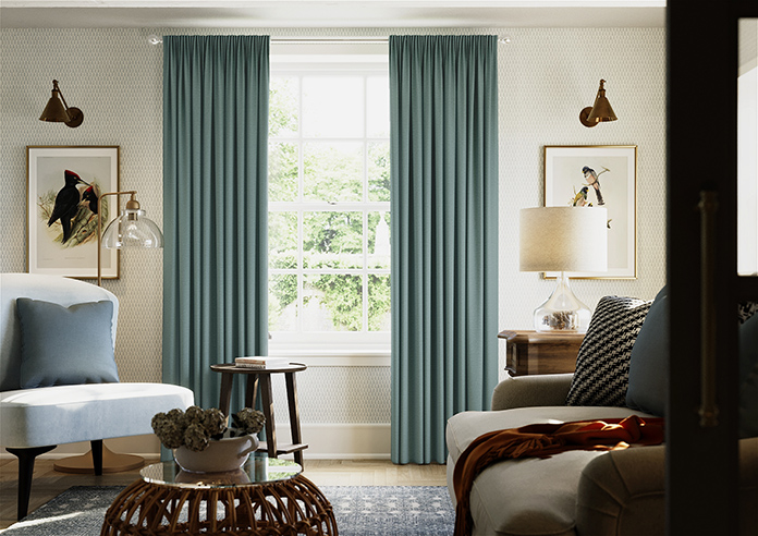 Oslo, Peacock - Made to Measure Curtains - Image 3